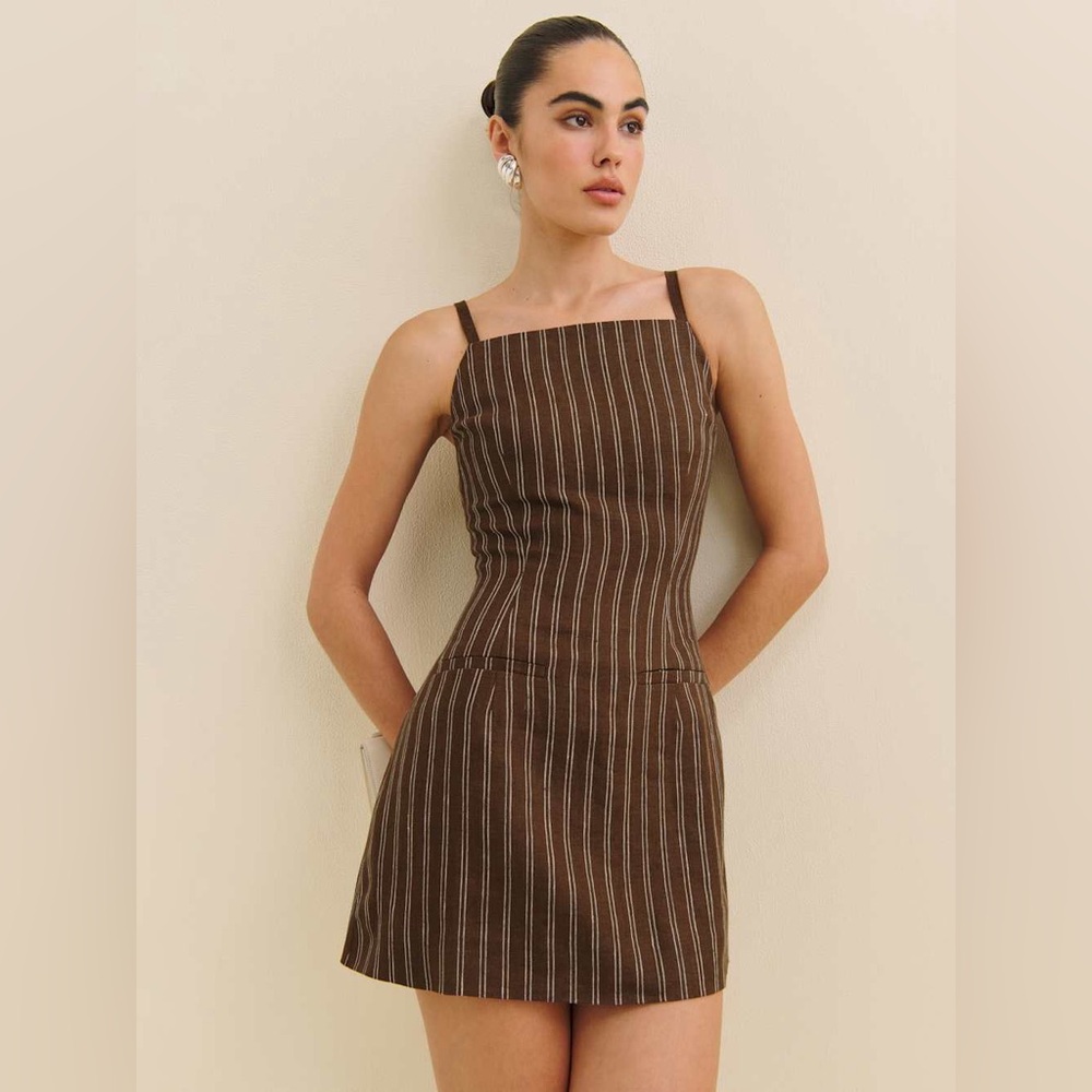 Nwt reformation philippa linen dress in boardwalk - size 6 - Picture 2 of 7